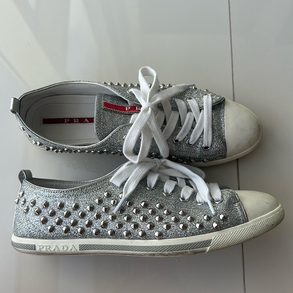 Prada Glitter Sneaker